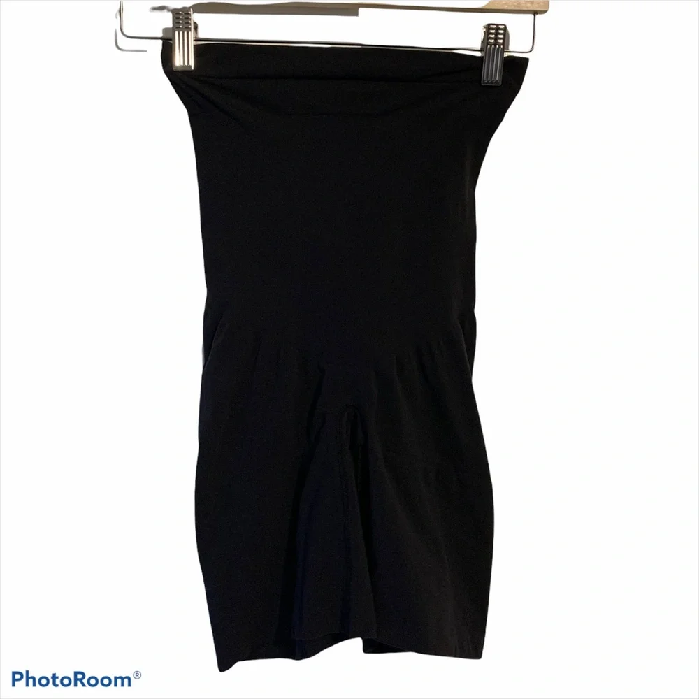 Spanx 1X 3035 higher power short gusset high waisted bike shorts stretch black